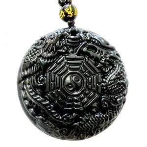 Black Jade pendant & necklace.